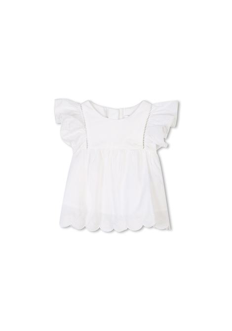 Set Blusa e Shorts In Bianco e Azzurro CHLOÉ KIDS | C20401N48